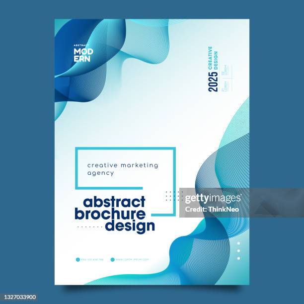 vektor broschüre flyer design layout wellen vorlage - annual report template stock-grafiken, -clipart, -cartoons und -symbole
