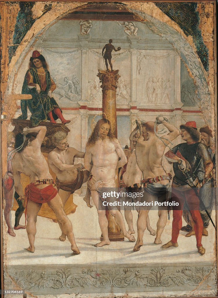 The Flagellation, by Luca Signorelli, 1480, 15th Century, tempera on panel, cm 84 x 60.