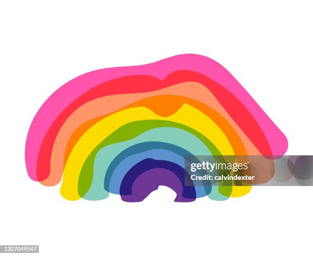 stockillustraties, clipart, cartoons en iconen met rainbow sky - sociale rechtvaardigheid