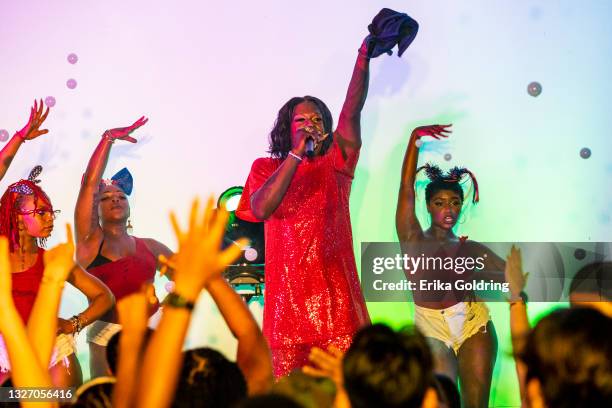 Big Freedia performs at The Broadside on July 04, 2021 in New Orleans, Louisiana.