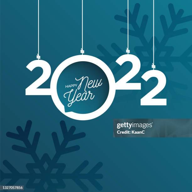 stockillustraties, clipart, cartoons en iconen met 2022 new year lettering. holiday greeting card. abstract background vector illustration. holiday design for greeting card, invitation, calendar, etc. stock illustration - nieuwjaarsdag