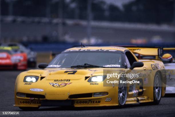 This Chevrolet Corvette was driven at Daytona International Speedway in the Rolex 24 at Daytona by Dale Earnhardt, Sr., Dale Earnhardt, Jr., Andy...