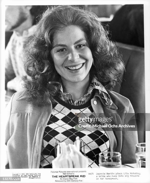 Jeannie Berlin plays a bride who runs into big trouble on her honeymoon in a scene for the film 'The Heartbreak Kid', 1972.