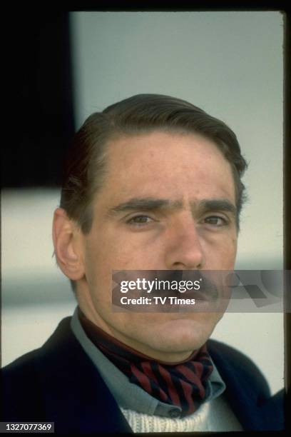 Actor Jeremy Irons in character as Charles Ryder on the set of period drama Brideshead Revisited, circa 1981.