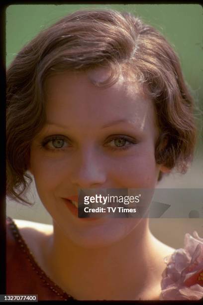 Actress Lesley-Anne Down in character as Georgina in period drama Upstairs, Downstairs, circa 1975.