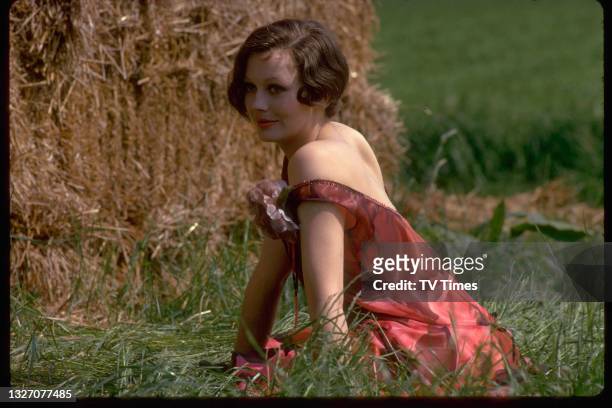 Actress Lesley-Anne Down in character as Georgina in period drama Upstairs, Downstairs, circa 1975.