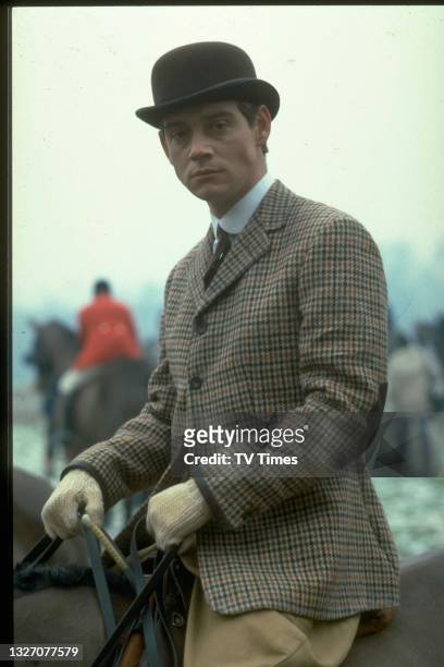 Actor Anthony Andrews in character as Sebastian Flyte on the set of period drama Brideshead Revisited, circa 1981.