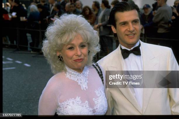 Actress Barbara Windsor and her partner Scott Mitchell photographed at the BAFTA Film and Television Awards at the Royal Albert Hall in London on...