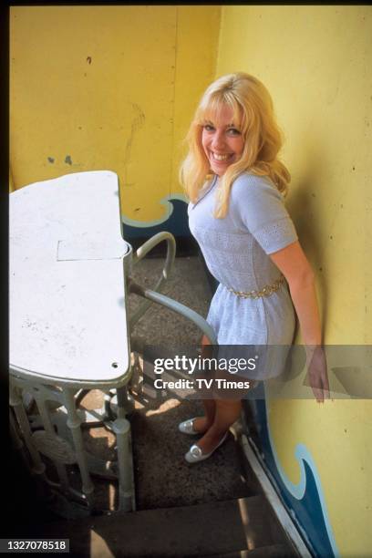 Actress Julie Goodyear in character as Bet Lynch in television soap Coronation Street, circa 1970.