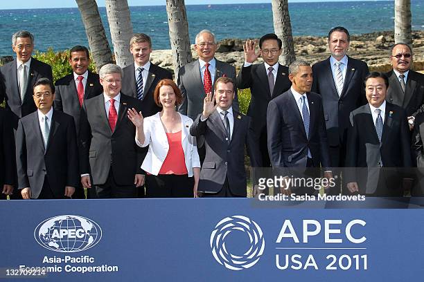 Chinese President Hu Jintao, Canada's Prime Minister Stephen Harper, Australian Prime Minister Julia Gillard, Russian President Dmitry Medvedev, U.S....