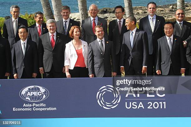 Chinese President Hu Jintao, Canada's Prime Minister Stephen Harper, Australian Prime Minister Julia Gillard, Russian President Dmitry Medvedev, U.S....