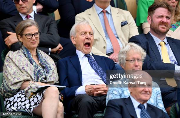 John Humphrys attends Wimbledon Championships Tennis Tournament at All England Lawn Tennis and Croquet Club on July 05, 2021 in London, England.