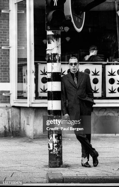 Portrait of Dutch poet, writer, and jazz drummer Jules Deelder, Rotterdam, Netherlands, 15 November 1994.