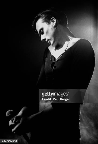 British band Suede with lead singer Brett Anderson performs at Paradiso, Amsterdam, Netherlands, 27 April 1993.