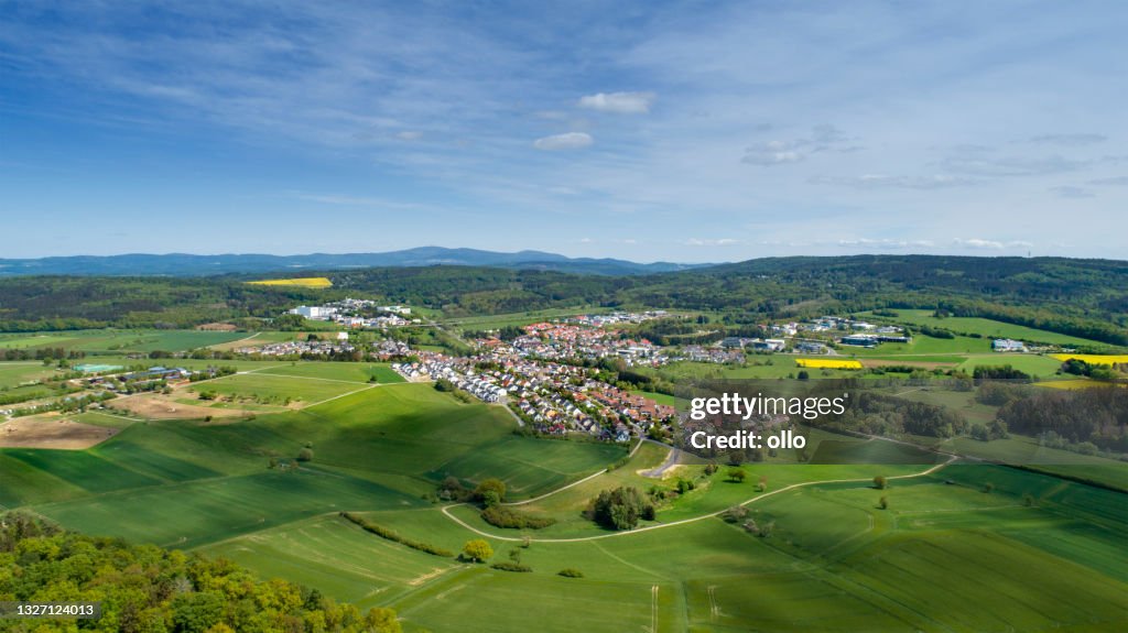 Aerial view of Taunusstein, Germany