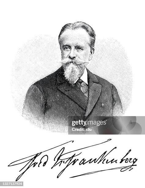 stockillustraties, clipart, cartoons en iconen met portrait graf fred frankenberg, german landowner in silesia - berlin historisch