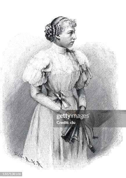 portrait princess dorothea of saxe-coburg-gotha - saxe coburg and gotha stock illustrations