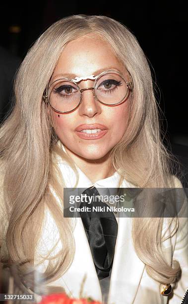 Lady Gaga sighting on November 13, 2011 in London, England.