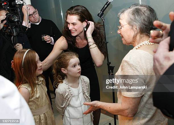 Rowan Francis Henchy, Grier Hammond Henchy, Brooke Shields and Sonia Jacobs attend the 2011 Culture Project Producer's Weekend dinner at Guastavino's...