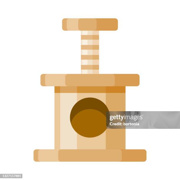 cat tree scratching post icon - scratching post stock illustrations