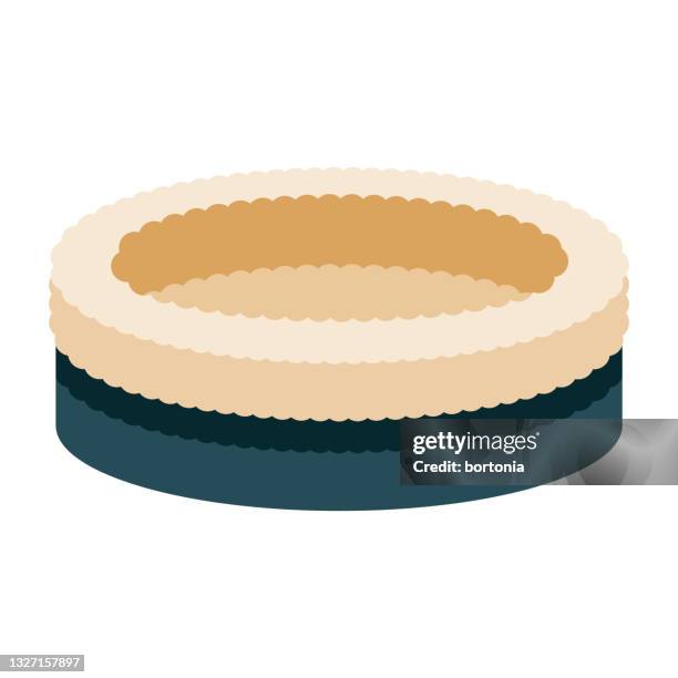 cozy pet bed icon - cat sleeping stock illustrations