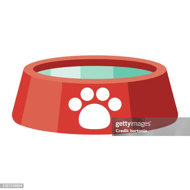 pet water bowl icon - cereal bowl stock illustrations