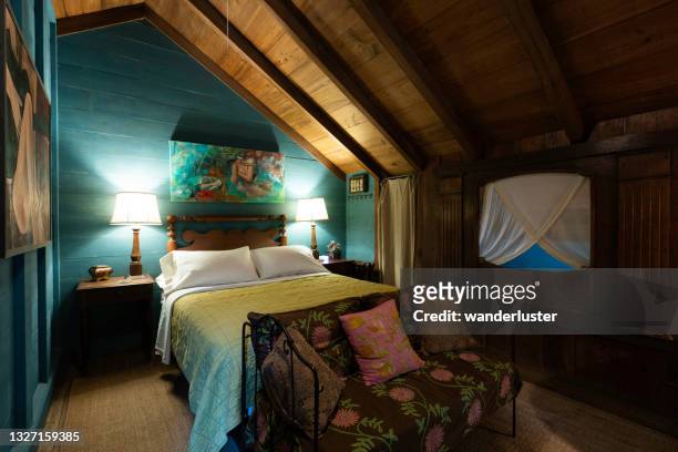 guest room at french creole b&b - 1840 stock pictures, royalty-free photos & images