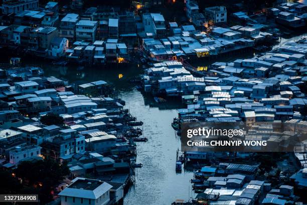 tai o fishing village, lantau, hong kong - tai o imagens e fotografias de stock