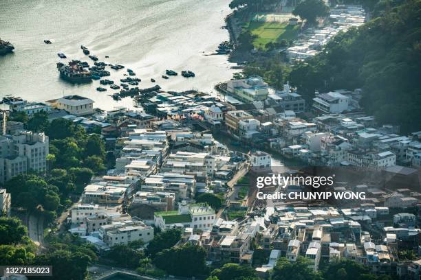 tai o fishing village, lantau, hong kong - tai o imagens e fotografias de stock