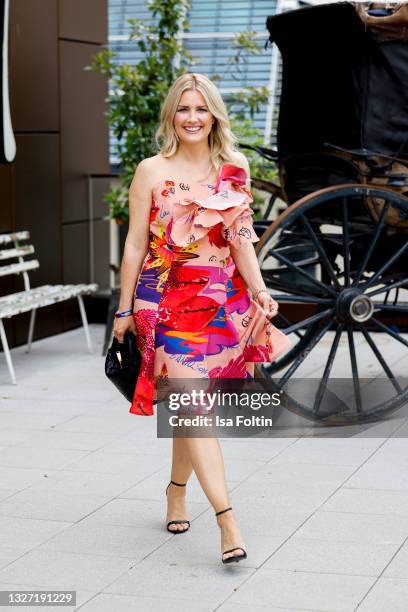 German presenter Jennifer Knaeble attends the Bunte New Faces Award Style on July 5, 2021 in Frankfurt am Main, Germany.