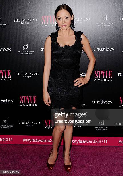 Actress Rose McGowan arrives at the 2011 Hollywood Style Awards at Smashbox West Hollywood on November 13, 2011 in West Hollywood, California.