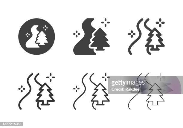 ski slope icons - multi series - ski icon stock illustrations