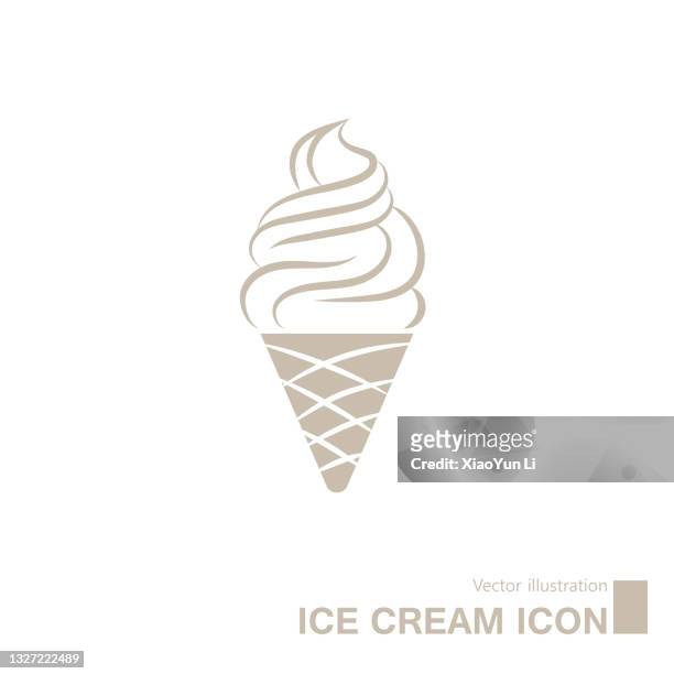 vector drawn ice cream. - ice cream cone stock illustrations