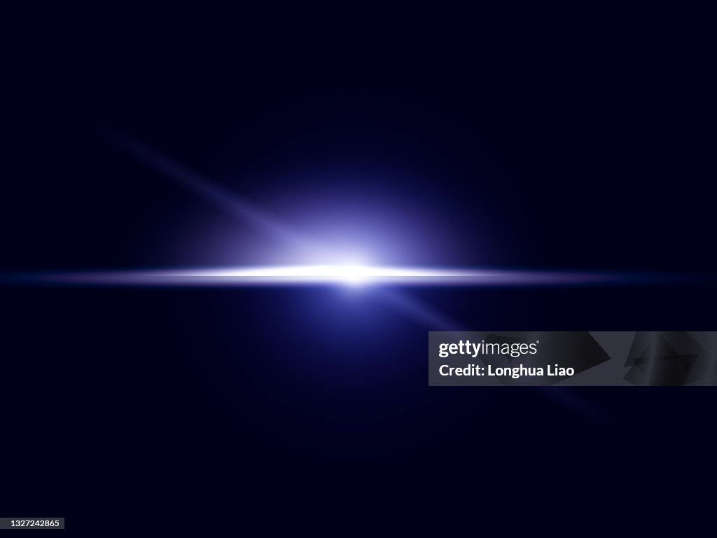 Lens flare on black background