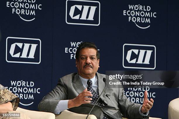 Maharashtra Chief Minister Prithviraj Chavan at the Indian summit of the World Economic Forum in Mumbai.