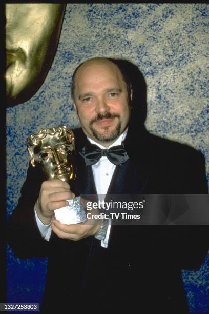 Director Anthony Minghella photographed at the BAFTA Film and Television Awards at the Royal Albert Hall in London on April 29, 1997.