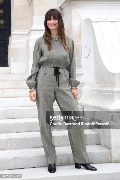 Caroline de Maigret attends the Chanel Haute Couture Fall/Winter 2021/2022 show as part of Paris Fashion Week on July 06, 2021 in Paris, France.