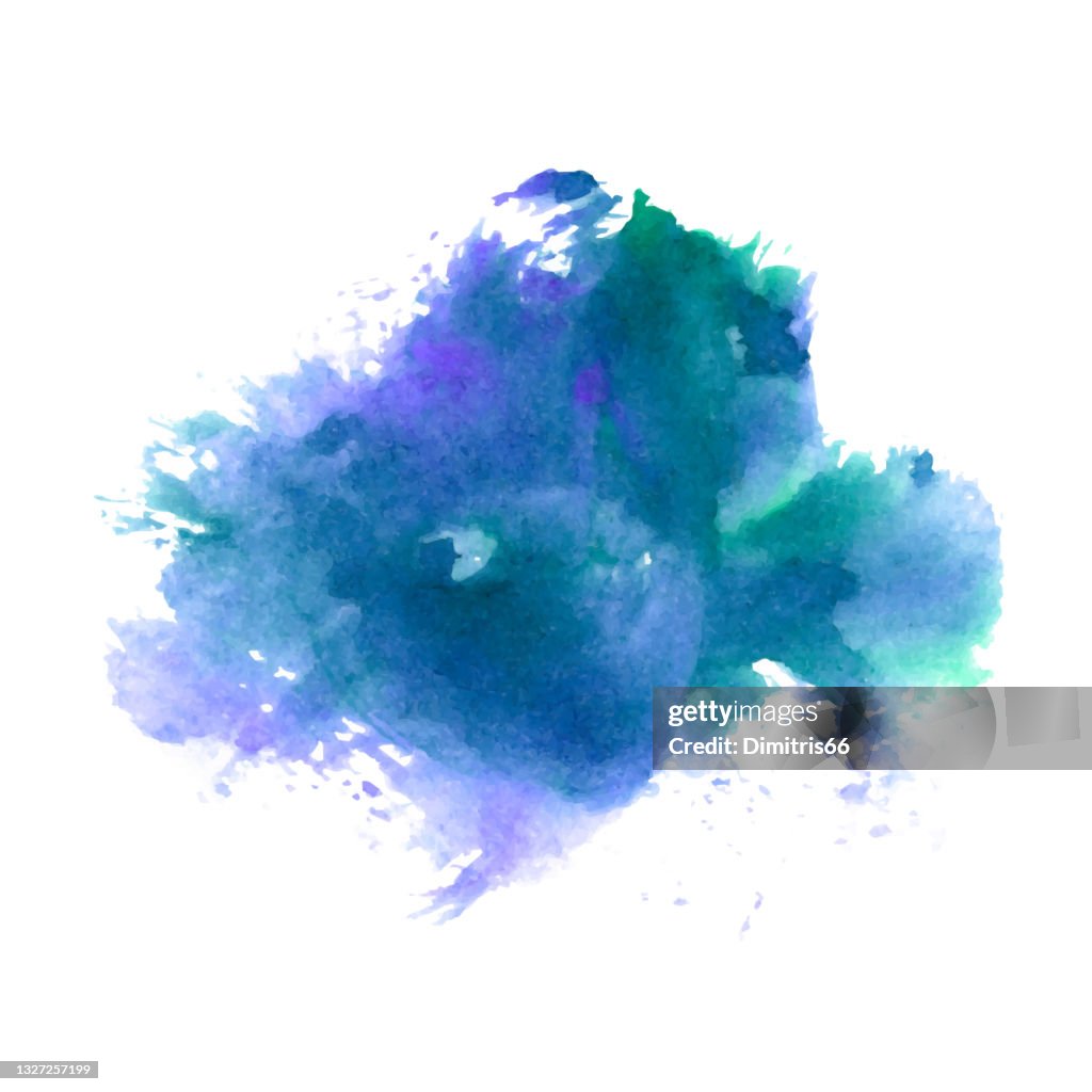 Hand drawn watercolor stain