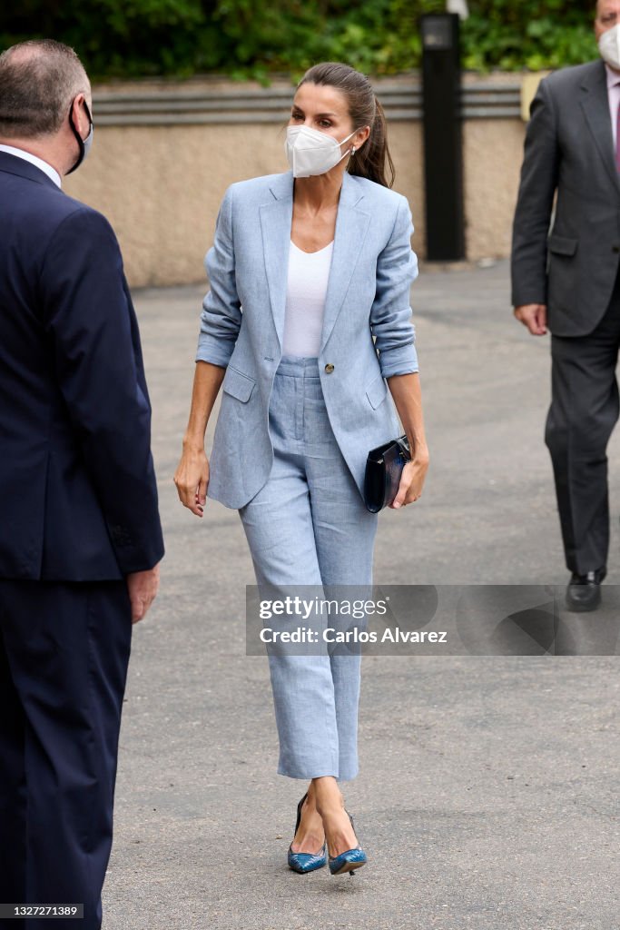 Queen Letizia Visits The Exhibition That Commemorates The 75th Anniversary Of UNICEF