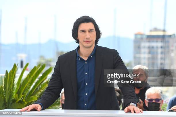 Adam Driver attends the "Annette" photocall during the 74th annual Cannes Film Festival on July 06, 2021 in Cannes, France.