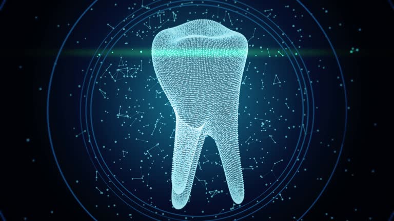 Tooth Screen Hologram Screen of Molar Tooth 3d 동영상 (1327293005) - 게티이미지뱅크
