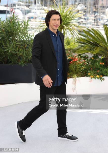 Adam Driver attends the "Annette" photocall during the 74th annual Cannes Film Festival on July 06, 2021 in Cannes, France.