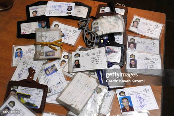 Students identity cards in the instruments storage room in Afghan National Institute of Music on October 19, 2011 in Kabul, Afghanistan. The Afghan...