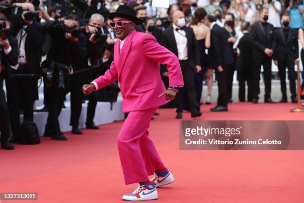 Jury president and Director Spike Lee attends the "Annette" screening and opening ceremony during the 74th annual Cannes Film Festival on July 06,...