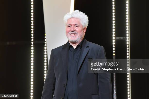 Pedro Almodovar during the opening ceremony of the 74th annual Cannes Film Festival on July 06, 2021 in Cannes, France.