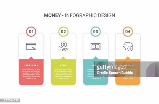 money infographic - pillars stock illustrations