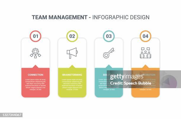 team management infographic - 組織結構圖 幅插畫��檔、美工圖案、卡通及圖標