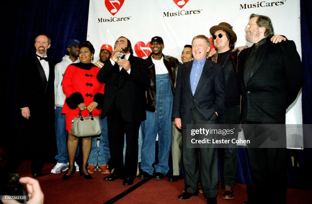 Luciano Pavarotti at MusiCares Benefit