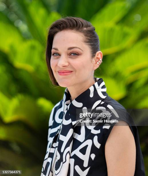 Marion Cotillard attends the "Annette" photocall during the 74th annual Cannes Film Festival on July 06, 2021 in Cannes, France.