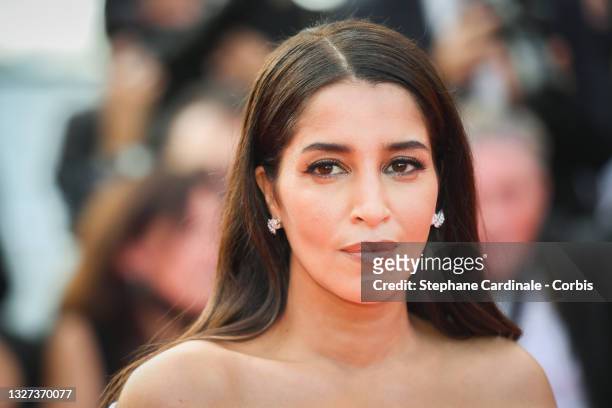 Leïla Bekhti attends the "Annette" screening and opening ceremony during the 74th annual Cannes Film Festival on July 06, 2021 in Cannes, France.
